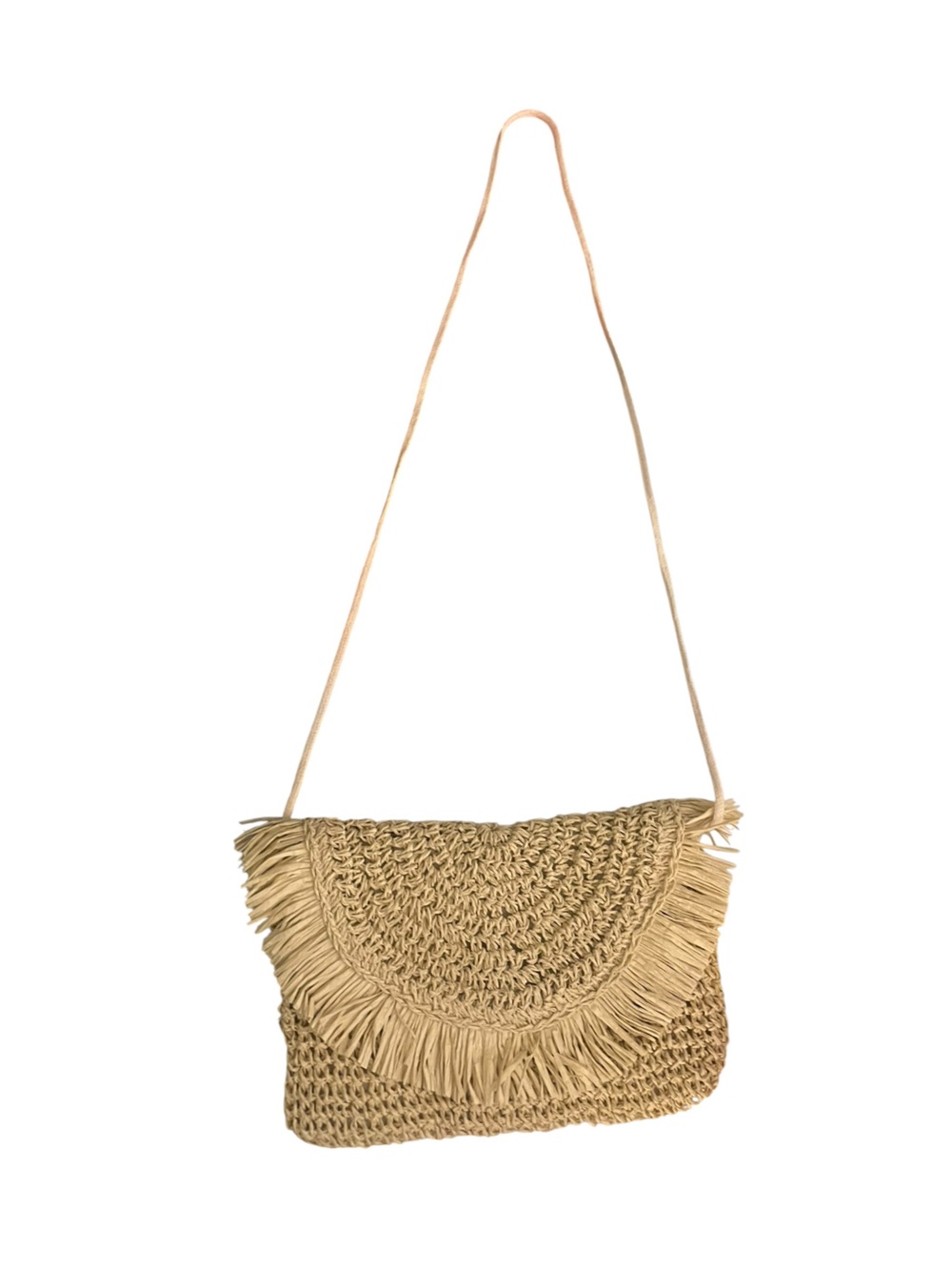 Woven Crossbody Bag Purse - Beige - Picture 5 of 5